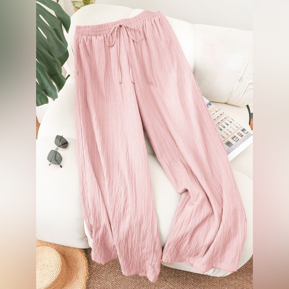 Drawstring Wide Leg Pants